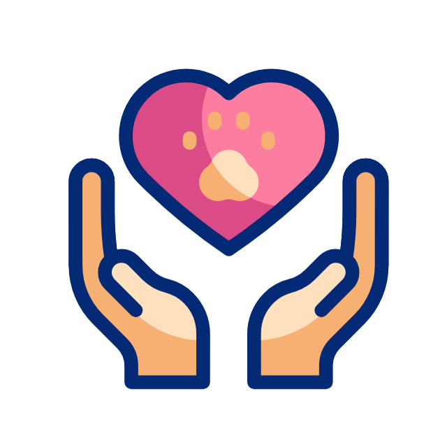 hands holding pet heart